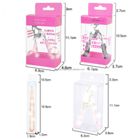Boîte d'emballage en plastique PVC 50 unités, boîte transparente de blister en PET boîte pliante PP pour aliments et objets