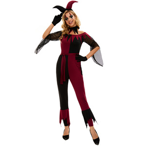 Disfraz de Payaso Diablo Sexy para Mujer, Disfraz de Vampiro para Halloween - Product Image 6