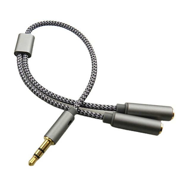 3.5mm Audio Splitter Y Jack 1 Male to 2 Female M/F 3.5mm Stereo Earphone Connector Adapter Earphone Accessories
