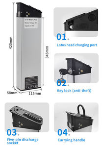 <span class=keywords><strong>Batterie</strong></span> de vélo électrique au lithium DCH-009 de qualité durable 36V/48V 5200mAh/4800mAh/6000mAh pour vélos/trottinettes électriques 18650 - Product Image 2