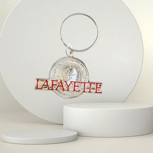 Wholesale Custom Logo <b>Metal</b> <b>Letter</b> Keychains Modern Hard Enamel Alloy Keychain - Product Image 2