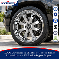Jantes forgées de luxe 22, 24, 26 pouces, entièrement chromées, 6x139.7, à double rayon, à déport profond, en 2 pièces pour Chevrolet Silverado