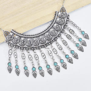 Collier à frange Vintage bohémien, pièce de monnaie en argent, ras du cou et bavoir, déclaration d'amour, turc, nouvelle collection - Product Image 4