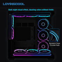 LOVINGCOOL 2027 Ventilateurs de boîtier PC intégrés inversés de 120 mm, refroidissement 360 mm tout-en-un sans fil, ventilateur ARGB, refroidisseur liquide pour jeux informatiques
