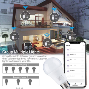 Contrôle vocal echo dot alexa 9W WiFi Smart light RGBW Compatible avec Alexa et <span class=keywords><strong>Google</strong></span> Home led wifi bulb - Product Image 4