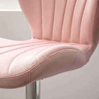 Zeitgenössischer Rosa PU-Leder Kommerzieller Hotel-Barhocker Modernes Drehdesign Höhenverstellbar Esszimmer Wohnzimmer Romantisch