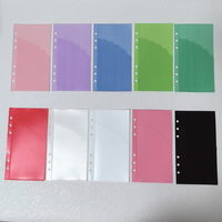 Nouveau côté ouvert A6 enveloppes de reliure de budget de trésorerie poches de reliure sans fermeture à glissière feuilles mobiles festonnées Double enveloppe de trésorerie