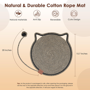 Rope Woven Eco-Friendly Modern 50cm Durable Cat <b>Scratch</b> <b>Pad</b> Integrated Cat Sleeping Mat Ball Toy Easy Assembly Solid - Product Image 2