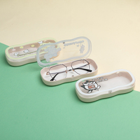 Étui à lunettes en plastique mignon de style dessin animé, boîte à lunettes portable, étui à lunettes pour enfants, étui à lunettes en plastique avec impression personnalisée, étuis à lunettes de soleil