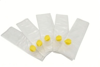 Sac en plastique transparent de haute qualité anti-fuite avec valve jaune pour le stockage et la distribution commerciaux de jus, de sirops et de boissons