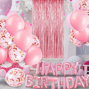 Suministros para Fiestas de <span class=keywords><strong>Cumpleaños</strong></span> al por Mayor, Decoración para Niñas, Decoración de Globos Rosas de Lujo, Set de Decoración para <span class=keywords><strong>Cumpleaños</strong></span> - Product Image 6