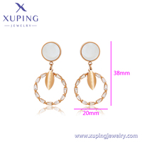 Boucles d'oreilles pour femmes XUPING 81064 Forever lettrage design élégant liquidation bijoux en acier inoxydable série quotidienne couleur or rose