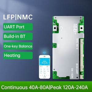 ระบบป้องกันประกายไฟในตัว BT 10S-24S 40A 50A 60A 80A Smart BMS 3.2V LiFePO4 3.7V 36V 48V 60V 72V พร้อม UART - Product Image 2