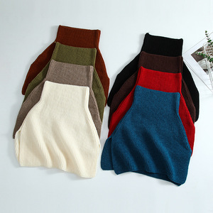 Áo Thun Khăn Dệt Kim Khăn Choàng Mù<span class=keywords><strong>a</strong></span> Đông Khăn Quàng <span class=keywords><strong>C</strong></span>ổ Giả Áo Bib Ấm Cao <span class=keywords><strong>C</strong></span>ổ Slit Jumper Khăn Choàng Cho Phụ Nữ - Product Image 1