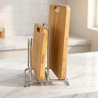 Planche à découper multifonctionnelle en acier inoxydable pour cuisine, type sur pied non pliable, épaissie, style minimaliste