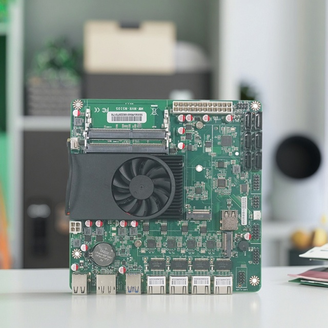 Cheap N5105 NAS Motherboard Mini ITX In-tel I226 2.5Gbp Router 4*LAN 2*M.2 NVMe 6*SATA3.0 HD2.0 DP Industrial 17x17CM Mainboard