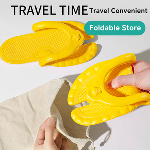 Soft Lightweight Cool Breathable Slip-Resistant Slippers Portable Business or Vacation Travel Anti-Slip Flip-flops - Product Image 4