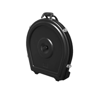 Étui rigide pour cymbales avec poignée et roulettes, compatible avec les cymbales jusqu'à 22 pouces