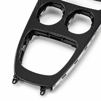 Garniture intérieure en fibre de carbone sergé brillant sur mesure OEM avec ouvertures de précision pour console centrale automobile