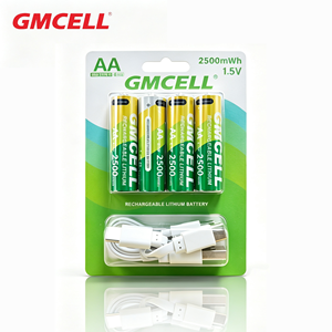 <span class=keywords><strong>Batterie</strong></span> <span class=keywords><strong>Ricaricabili</strong></span> GMCELL <span class=keywords><strong>AA</strong></span> 1.5V Li-ion, <span class=keywords><strong>Batterie</strong></span> <span class=keywords><strong>AA</strong></span> <span class=keywords><strong>con</strong></span> Ricarica Diretta USB-C e Cavo USB - Product Image 3