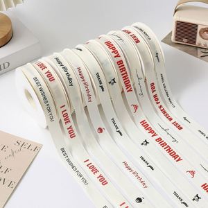 Ruban imprimé personnalisé en gros, durable, écologique, avec logo, pour emballage cadeau, mariage, anniversaire, Saint-Valentin, Noël, gâteau - Product Image 2