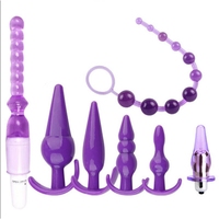 Ensemble de 7 jouets sexuels en silicone pour stimulation du point G, plug anal, stimulation de l'anus, massage de la prostate pour hommes et femmes