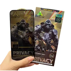 Protector DE PANTALLA DE PRIVACIDAD King Kong Gorilla para iPhone 11 12 13 14 15 Pro Max vidrio templado antiespía para iPhone X XS Max 13 Pro