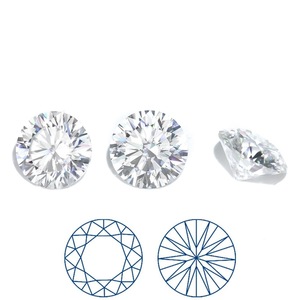 Round Brilliant Cut Zircon Cubic Zirconia Gemstone White For Jewelry Making 5A Lab Created Synthetic Stone - Product Image 3