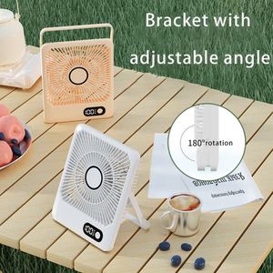 Nuevo Ventilador de Mano Eléctrico Mini 2024 con Gancho, Alimentación USB/Batería, Pantalla LED, 5 Velocidades, Portátil para Uso en Exteriores, Automóviles y Hoteles - Product Image 2