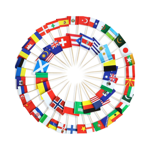 Venta al por mayor palillo <span class=keywords><strong>de</strong></span> dientes bandera gran oferta <span class=keywords><strong>países</strong></span> <span class=keywords><strong>del</strong></span> mundo Impresión digital poliéster plástico estilo banderín varilla <span class=keywords><strong>de</strong></span> madera - Product Image 4