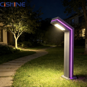 Lampada <span class=keywords><strong>da</strong></span> <span class=keywords><strong>Giardino</strong></span> <span class=keywords><strong>LED</strong></span> Rettangolare Impermeabile Cishine 5-10W IP65 in Alluminio con Strisce <span class=keywords><strong>LED</strong></span> su Due Lati e Corpo Illuminante - Product Image 5