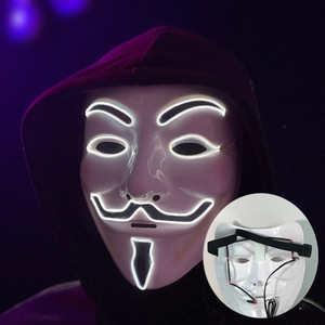 Baige illumina <span class=keywords><strong>Halloween</strong></span> incandescente di colore misto Splicing maschera <span class=keywords><strong>per</strong></span> feste parole nere <span class=keywords><strong>maschere</strong></span> Led <span class=keywords><strong>Halloween</strong></span> - Product Image 4