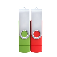 Flashdisk OTG USB Kapasitas Tinggi Crystal 2 in 1 untuk Ponsel Pintar, Penyimpanan Data untuk Perangkat Android