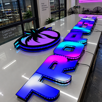Lettres en acrylique 3D personnalisées, enseigne lumineuse RGB, logo coloré, enseigne commerciale, publicité intérieure pour salon de beauté, magasin de détail