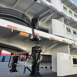 Nouveau produit 3 unités 40 pieds semi-remorque à plat 30 pieds 40 pieds 20 pieds transport de conteneurs d'exportation avec 12 serrures tournantes en vente - Product Image 2