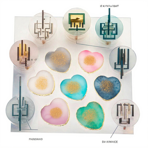 Paleta de Arte de Uñas en Forma de Corazón, Tabla de Mezcla de Color de Gel de Resina, Herramienta de Manicura - Product Image 3