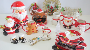 Commandes en gros personnalisées noël flocon de neige café mignon tasses arbre de noël tasse en céramique nostalgique personnalisé tasse en céramique - Product Image 6