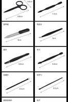 Kit complet d'outils de manucure multifonctionnels en acier inoxydable Coupe-ongles martensitique en or rose Pince à cuticules en cuir