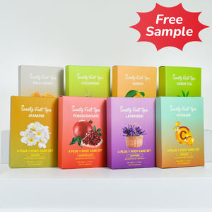 Set de Pedicura 4 en 1 al por Mayor para el Cuidado de los Pies, con Baño <span class=keywords><strong>Mineral</strong></span>, Exfoliante de Azúcar, <span class=keywords><strong>Mascarilla</strong></span> y Crema/Loción - Product Image 4