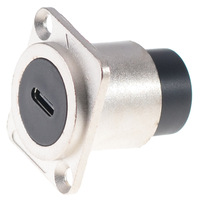 Módulo Tipo-C, Conector Hembra Circular Tipo D, Extensión de Red de Datos, Interfaz de Transmisión de Red, Instalación en Panel, Protección contra el Polvo
