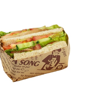 Wholesale 15.75"x15.75" Custom Logo Greaseproof <b>Wax</b> Coated Virgin Sandwich <b>Paper</b> Wrapping Bread Chocolate Hamburger Snack Cake - Product Image 5