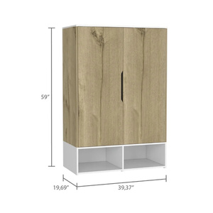 <span class=keywords><strong>DECOHOME</strong></span> Armoire de rangement pour chaussures à 2 portes battantes, 59'' H 39.37'' L, avec étagères multiples, pour usage résidentiel polyvalent - Product Image 6