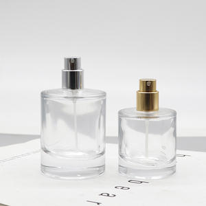 Vente en gros de flacons de parfum et de recharge en verre blanc cristal de 30 ml, flacons cosmétiques vides à clipser avec bouchon doré - Product Image 4