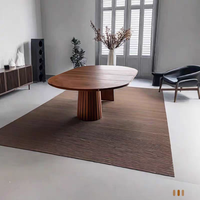 Mesa de Comedor Moderna Transformable de MDF Turco en Dos Tamaños para Apartamento, Muebles para el Hogar, 6 Plazas, Duradera