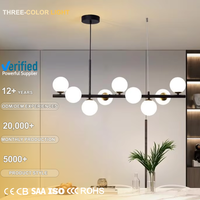 Luminaire suspendu moderne en verre, corps doré et noir, décorations LED en forme de longue bande pour salon, restaurant