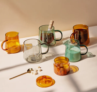 Soufflé à la main coloré Borosilicate verre décoratif moderne fête de noël faveur bonbons conteneur sucre pot