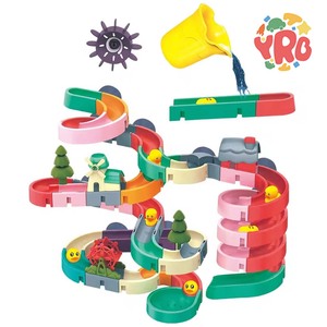 YRB bebé <span class=keywords><strong>bañera</strong></span> pared adsorber 72 piezas pistas DIY <span class=keywords><strong>bolas</strong></span> <span class=keywords><strong>de</strong></span> agua pato baño niños baño natación Slideway juguete - Product Image 1