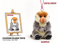 Porte-clés singe en peluche, pendentif animal en peluche doux pour la décoration de sac, cadeau de vacances, porte-clés singe en peluche personnalisé