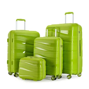 RESENA RP1908 मूल कारखाने खुद के डिजाइन पीपी यात्रा ट्राली सामान बैग सूटकेस सामान के साथ सेट 4 पहियों