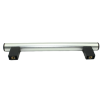 Poignée de traction double matériau en aluminium brossé avec capuchon plat en nylon renforcé pour centre d'usinage CNC industriel
